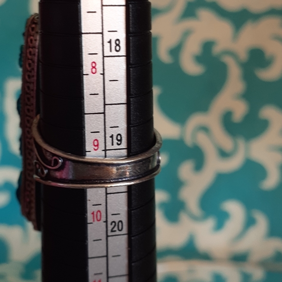 Blue Titanium Druzy Ring Handcrafted - Size 9 - Picture 3 of 7